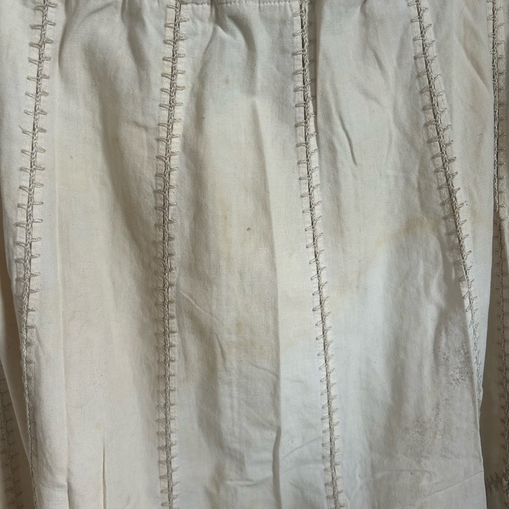 Vintage 70's Embellished Embroidered Crochet Cotton Skirt Size M/L - Picture 3 of 10